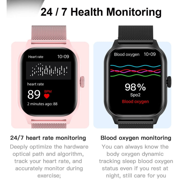 LEMFO LT10 2.01 inch TFT Screen Smart Watch Supports Bluetooth Call / Health Monitoring, Silicone Strap(Pink) - free shipping - PMC TechLife - Order now!