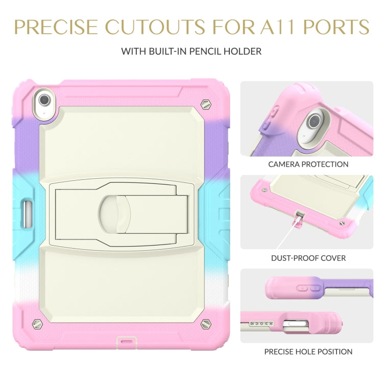 For iPad Air 13 2024 Silicone Hydric PC Tablet Case with Shoulder Strap & Holder(Camouflage Pink) - iPad Air 13 2024 Cases by PMC TechLife | Online Shopping South Africa | PMC TechLife | Buy Now Pay Later Mobicred