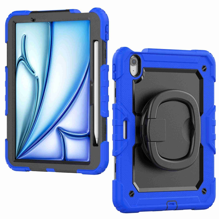 For iPad Air 11 2024 Handle Silicone Hydric PC Tablet Case with Shoulder Strap(Blue) - iPad Air 11 2024 Cases by PMC Jewellery | Online Shopping South Africa | PMC Jewellery | Buy Now Pay Later Mobicred