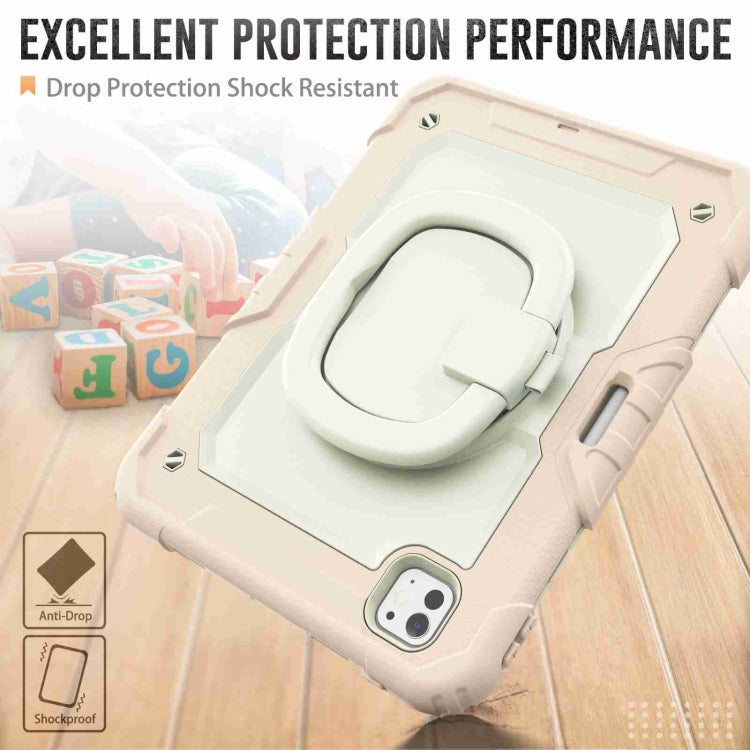 For iPad Pro 11 2024 Handle Silicone Hydric PC Tablet Case with Shoulder Strap(Beige Rose Gold) - iPad Pro 11 2024 Cases by PMC TechLife | Online Shopping South Africa | PMC TechLife | Buy Now Pay Later Mobicred