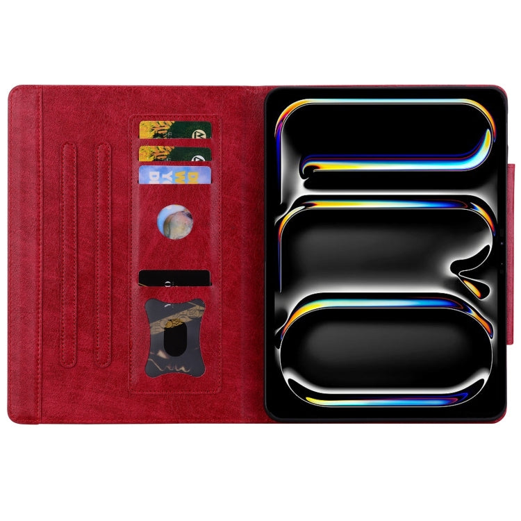 For iPad Air 11 2025 / 2024 / Air 5 / Air 4 Cat Buckle Leather Smart Tablet Case(Red) - free shipping - PMC TechLife - Order now!
