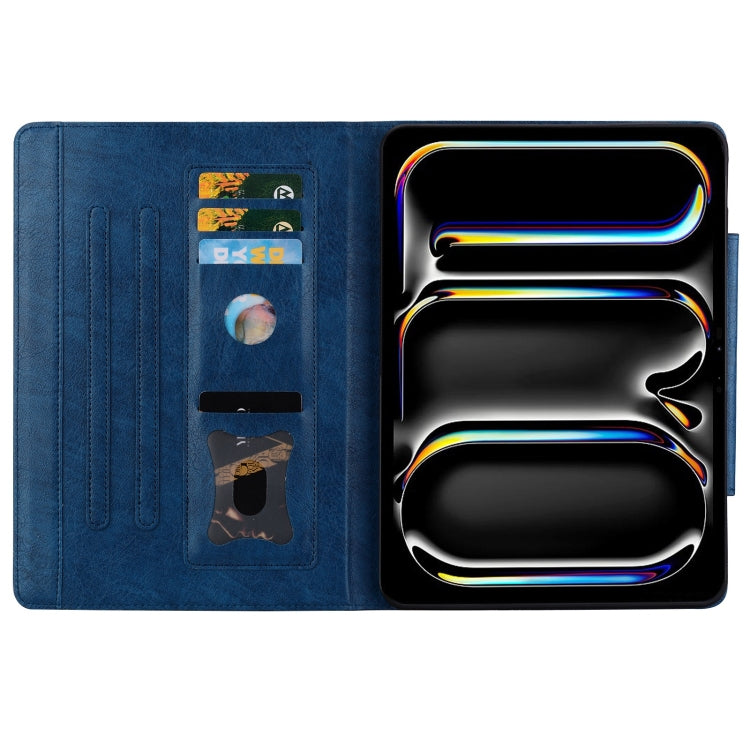 For iPad Air 11 2025 / 2024 / Air 5 / Air 4 Cat Buckle Leather Smart Tablet Case(Royal Blue) - iPad Air 11 2025 / 2024 Cases by PMC TechLife | Online Shopping South Africa | PMC TechLife | Buy Now Pay Later Mobicred
