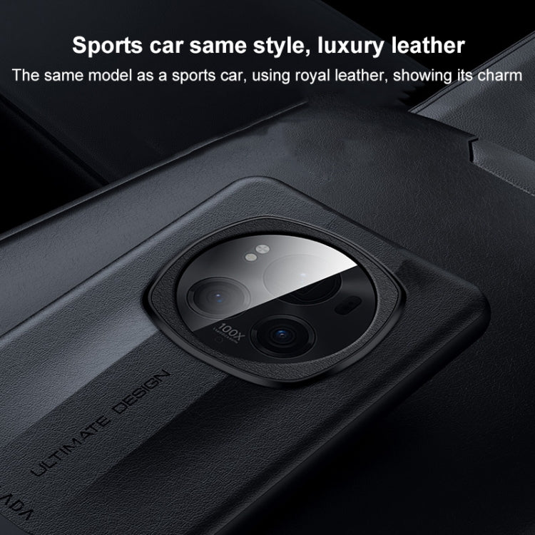 For Honor Magic6 SULADA Splicing Plain Leather PC Shockproof Phone Case(Midnight Blue) - free shipping - PMC Jewellery - Order now!