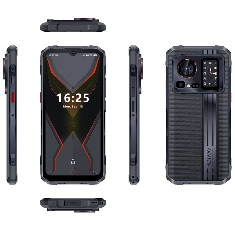 HOTWAV Cyber 15, 12GB+256GB, IP68/IP69K Rugged Phone, 6280mAh, 6.6 inch Android 13 MediaTek MT6789 Helio G99 Octa Core, Network: 4G, NFC, OTG(Knight Black) - free shipping - PMC TechLife - Order now!
