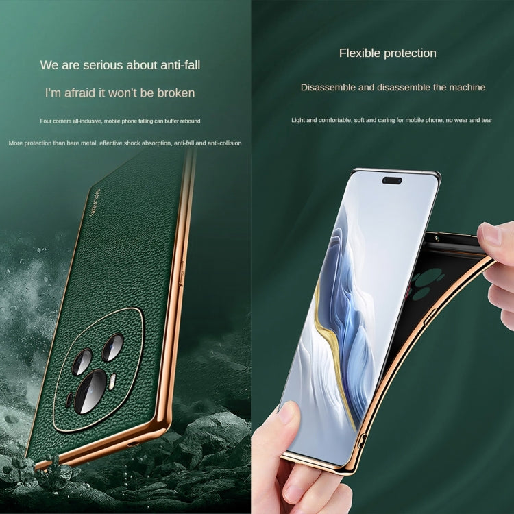 For Honor Magic6 SULADA TPU + Litchi Texture Leather Phone Case(Green) - free shipping - PMC Jewellery - Order now!