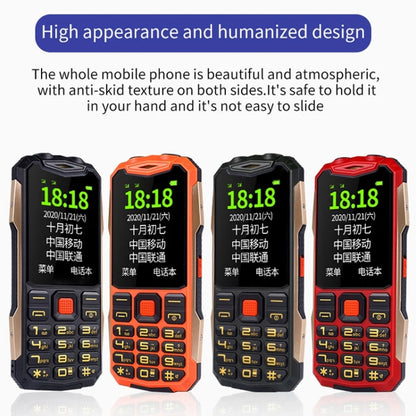 K1+ 4G Elder Rugged Phone, 2.6 inch, 1500mAh Battery, LED Flashlight, Network: 4G, Dual SIM, SOS, Plug:EU Plug(Orange) - Others by PMC Jewellery | Online Shopping South Africa | PMC Jewellery | Buy Now Pay Later Mobicred