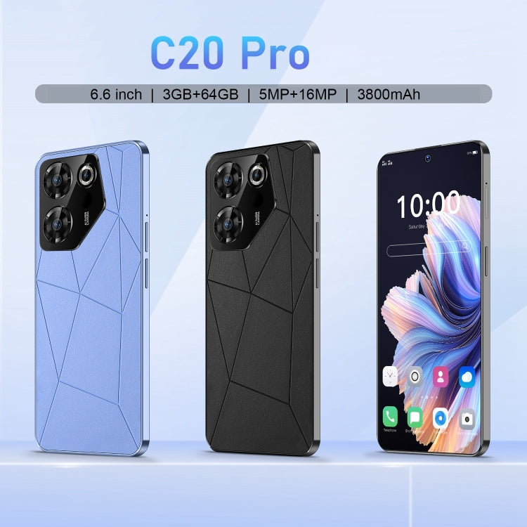 U32 / C20 Pro 5G, 3GB+64GB, 6.6 inch Screen, Face Identification, Android 10.0 MTK6737 Quad Core, Network: 4G, OTG, Dual SIM(Blue) -  by PMC TechLife | Online Shopping South Africa | PMC TechLife | Buy Now Pay Later Mobicred