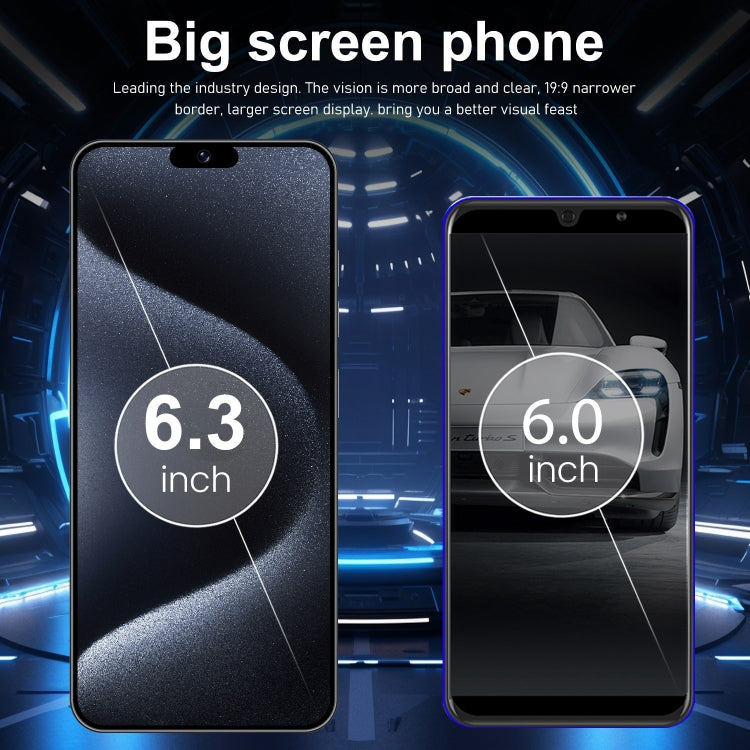ZPT95 / i15 Pro Max, 2GB+16GB, 6.3 inch Screen, Face Identification, Android 8.1 SC7731 Quad Core, Network: 5G, Dual SIM(White) -  by PMC TechLife | Online Shopping South Africa | PMC TechLife | Buy Now Pay Later Mobicred