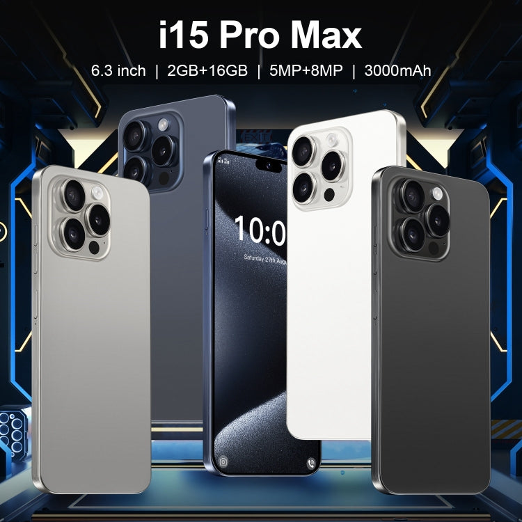 ZPT95 / i15 Pro Max, 2GB+16GB, 6.3 inch Screen, Face Identification, Android 8.1 SC7731 Quad Core, Network: 5G, Dual SIM(White) -  by PMC TechLife | Online Shopping South Africa | PMC TechLife | Buy Now Pay Later Mobicred