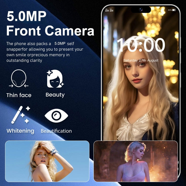 ZPT95 / i15 Pro Max, 2GB+16GB, 6.3 inch Screen, Face Identification, Android 8.1 SC7731 Quad Core, Network: 5G, Dual SIM(White) -  by PMC TechLife | Online Shopping South Africa | PMC TechLife | Buy Now Pay Later Mobicred