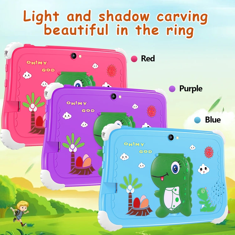 C75 Dinosaur 7 inch WiFi Kids Tablet PC, 2GB+16GB, Android 7.1 MT6735 Octa Core CPU(Purple) -  by PMC Jewellery | Online Shopping South Africa | PMC Jewellery | Buy Now Pay Later Mobicred