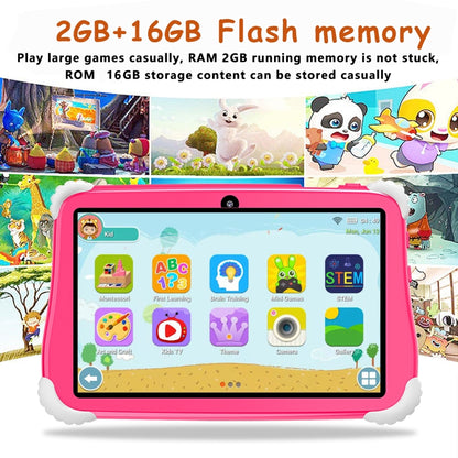 C75 Dinosaur 7 inch WiFi Kids Tablet PC, 2GB+16GB, Android 7.1 MT6735 Octa Core CPU(Pink) -  by PMC Jewellery | Online Shopping South Africa | PMC Jewellery | Buy Now Pay Later Mobicred