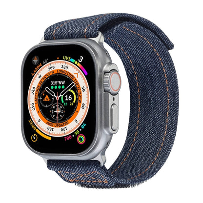 For Apple Watch Ultra 49mm Cowboy Nylon Hook and Loop Fastener Watch Band(Grey) - Watch Bands by PMC Jewellery | Online Shopping South Africa | PMC Jewellery | Buy Now Pay Later Mobicred