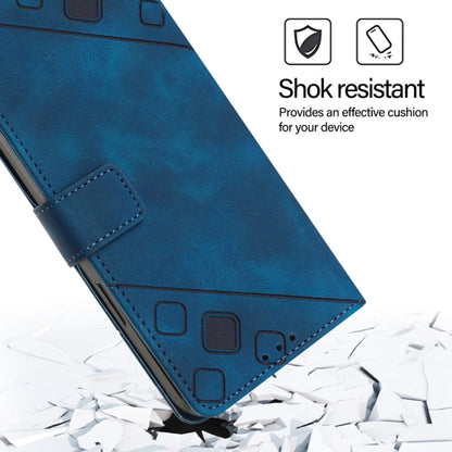 For Blackview Color 8 Skin Feel Embossed Leather Phone Case(Blue) - More Brand by PMC Jewellery | Online Shopping South Africa | PMC Jewellery | Buy Now Pay Later Mobicred