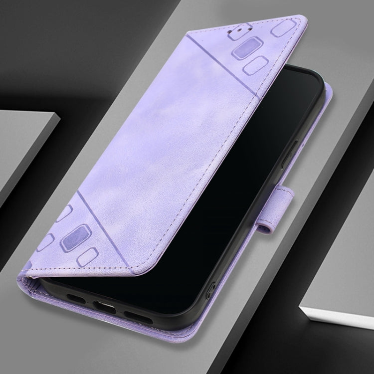 For Blackview Color 8 Skin Feel Embossed Leather Phone Case(Light Purple) - More Brand by PMC Jewellery | Online Shopping South Africa | PMC Jewellery | Buy Now Pay Later Mobicred