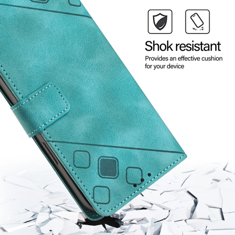 For Blackview Wave 6C Skin Feel Embossed Leather Phone Case(Green) - More Brand by PMC Jewellery | Online Shopping South Africa | PMC Jewellery | Buy Now Pay Later Mobicred