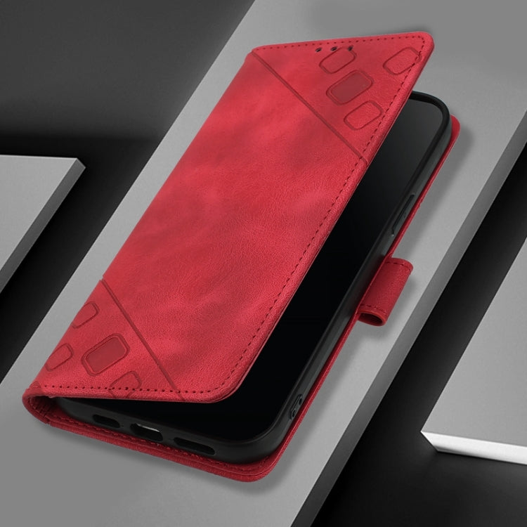 For Ulefone Note 14 Skin Feel Embossed Leather Phone Case(Red) - Ulefone Cases by PMC Jewellery | Online Shopping South Africa | PMC Jewellery | Buy Now Pay Later Mobicred