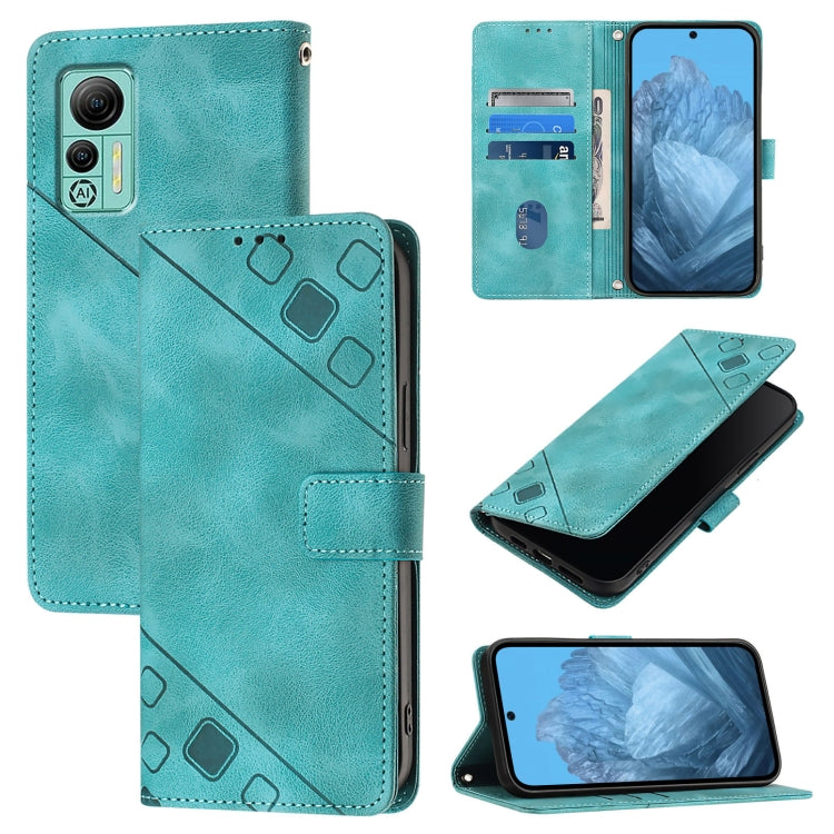 For Ulefone Note 14 Skin Feel Embossed Leather Phone Case(Green) - Ulefone Cases by PMC Jewellery | Online Shopping South Africa | PMC Jewellery | Buy Now Pay Later Mobicred