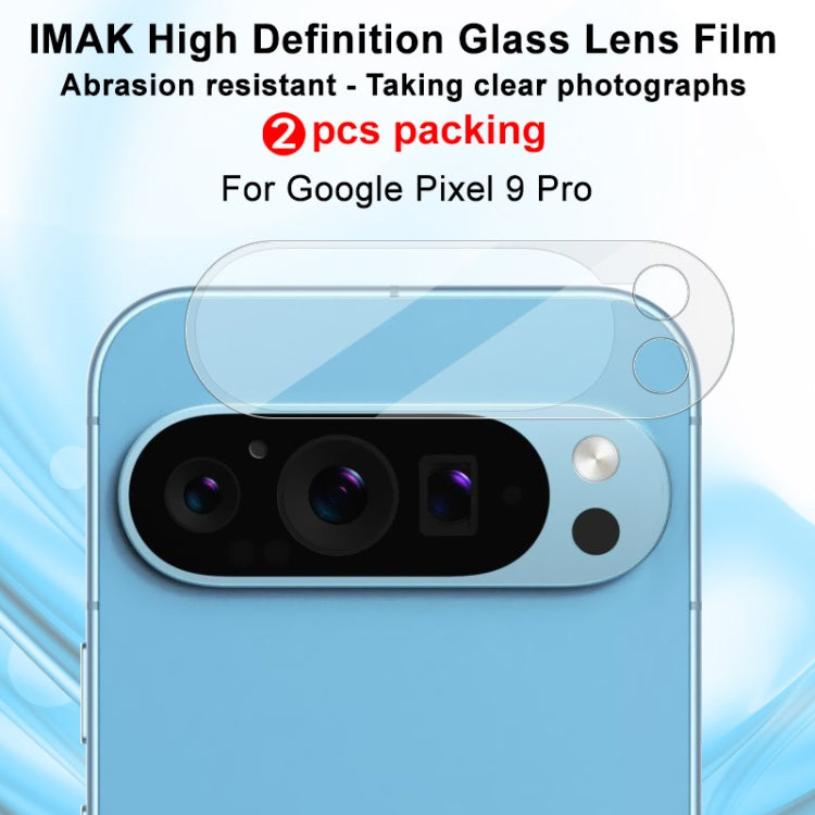 For Google Pixel 9 Pro 2pcs/Set imak HD Glass Rear Camera Lens Film - Other by imak | Online Shopping South Africa | PMC Jewellery | Buy Now Pay Later Mobicred