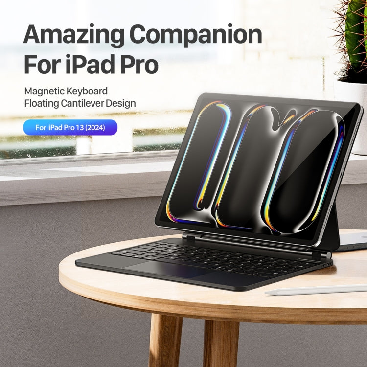 DUX DUCIS MK Series Floating Magnetic Keyboard Tablet Leather Case For iPad Pro 13 2024(Black) - free shipping - PMC TechLife - Order now!