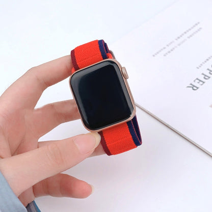 For Apple Watch Ultra 49mm Nylon Elastic Buckle Watch Band(Orange) - Watch Bands by PMC Jewellery | Online Shopping South Africa | PMC Jewellery | Buy Now Pay Later Mobicred