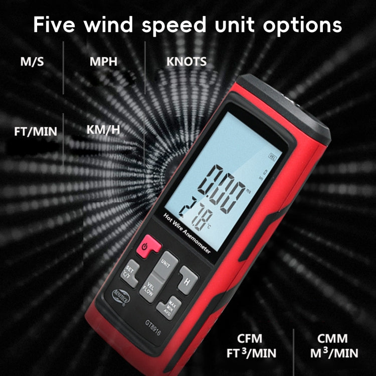 BENETECH GT8915 Digital LCD Screen Anemometer - free shipping - PMC TechLife - Order now!