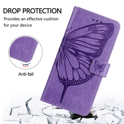 For Blackview A52 Embossed Butterfly Leather Phone Case(Purple) - More Brand by PMC Jewellery | Online Shopping South Africa | PMC Jewellery | Buy Now Pay Later Mobicred