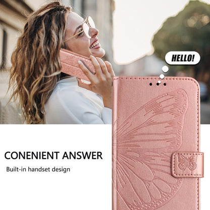 For Ulefone Note 14 Embossed Butterfly Leather Phone Case(Rose Gold) - Ulefone Cases by PMC Jewellery | Online Shopping South Africa | PMC Jewellery | Buy Now Pay Later Mobicred