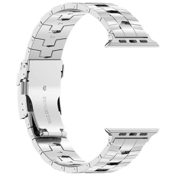 For Apple Watch Series 4 44mm Rice Ears Safety Buckle Titanium Alloy Watch Band(Silver) - free shipping - PMC TechLife - Order now!