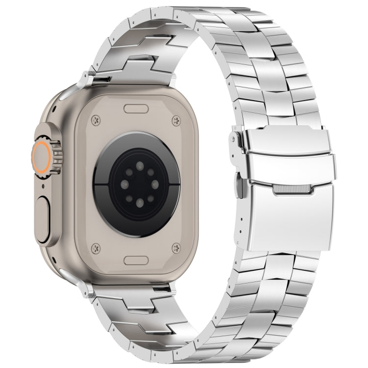 For Apple Watch Series 4 44mm Rice Ears Safety Buckle Titanium Alloy Watch Band(Silver) - free shipping - PMC TechLife - Order now!