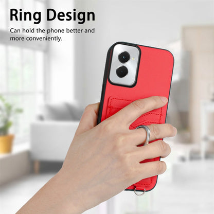 For Motorola Moto G Power 5G 2024 R20 Ring Card Holder Phone Case(Red) - Motorola Cases by PMC Jewellery | Online Shopping South Africa | PMC Jewellery | Buy Now Pay Later Mobicred