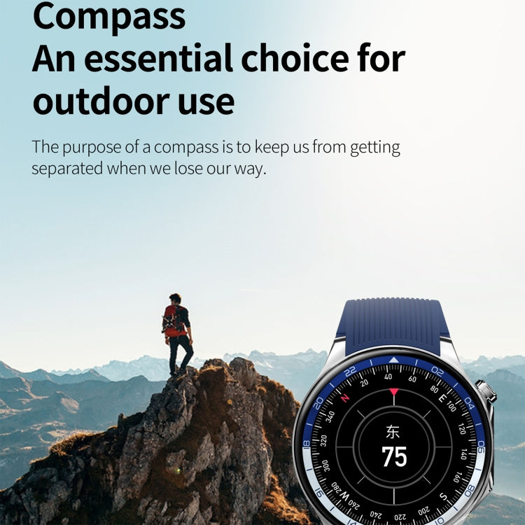 HD Watch X 1.43 inch IP68 BT5.3 Sport Smart Watch, Support Bluetooth Call / Sleep / Blood Oxygen / Heart Rate / Blood Pressure Health Monitor(Black Leather + Black Silicone Strap) - Smart Watches by PMC TechLife | Online Shopping South Africa | PMC TechLife | Buy Now Pay Later Mobicred