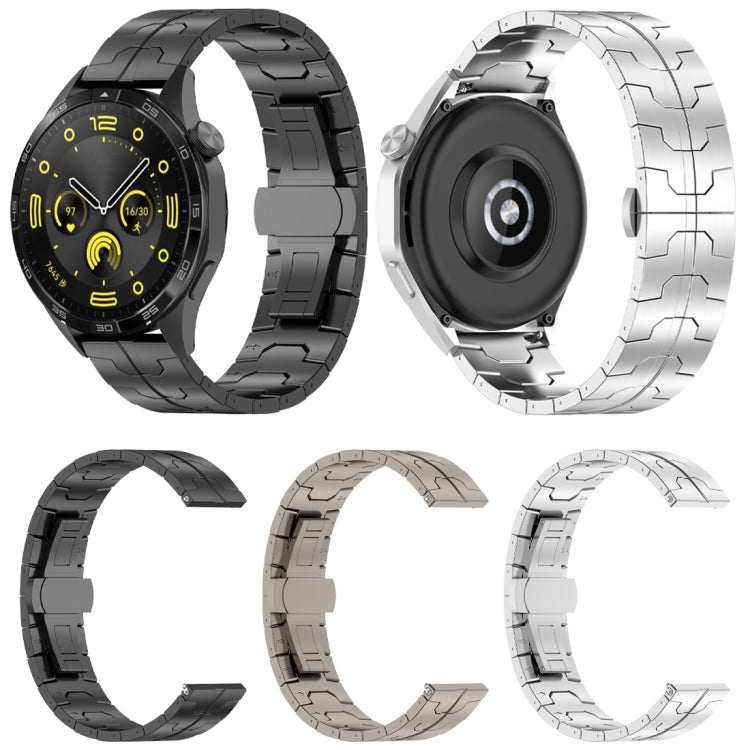 22mm Butterfly Buckle Titanium Alloy Watch Band(Grey) - free shipping - PMc TechLife - Order now!