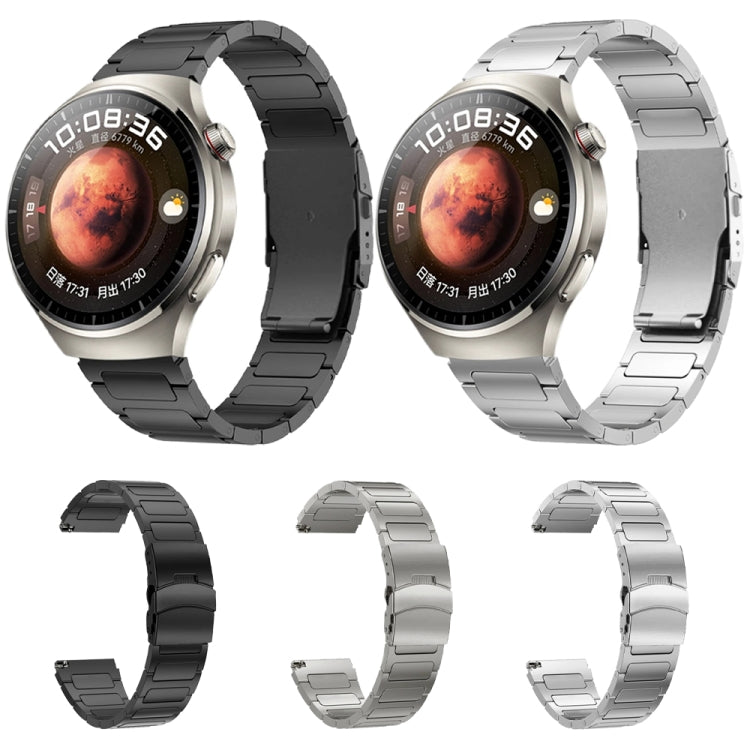 22mm Dual Safety Buckle Titanium Alloy Watch Band(Silver) - free shipping - PMc TechLife - Order now!