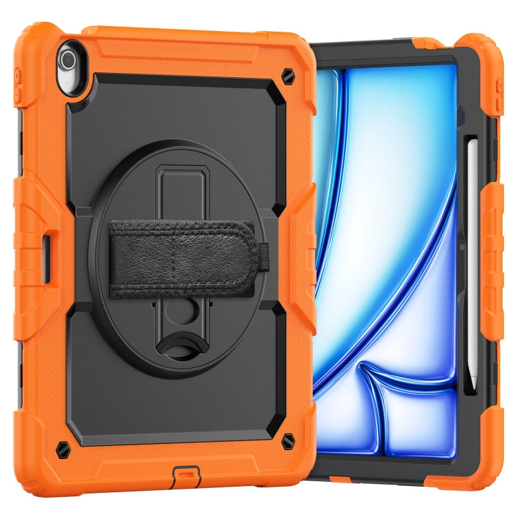 For iPad Air 13 2024 Silicone Hybrid PC Tablet Case with Shoulder Strap(Orange) - iPad Air 13 2024 Cases by PMC Jewellery | Online Shopping South Africa | PMC Jewellery | Buy Now Pay Later Mobicred