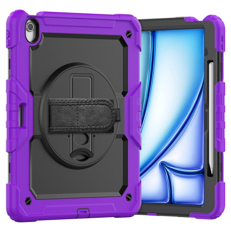 For iPad Air 13 2024 Silicone Hybrid PC Tablet Case with Shoulder Strap(Purple) - iPad Air 13 2024 Cases by PMC Jewellery | Online Shopping South Africa | PMC Jewellery | Buy Now Pay Later Mobicred