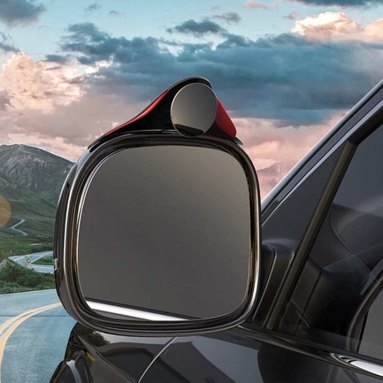 3R 3R-157 2 in 1 Car Auxiliary HD Blind Spot Mirror with Carbon Fiber Texture Rain Shield, Style:Round Shape - free shipping - PMC TechLife - Order now!