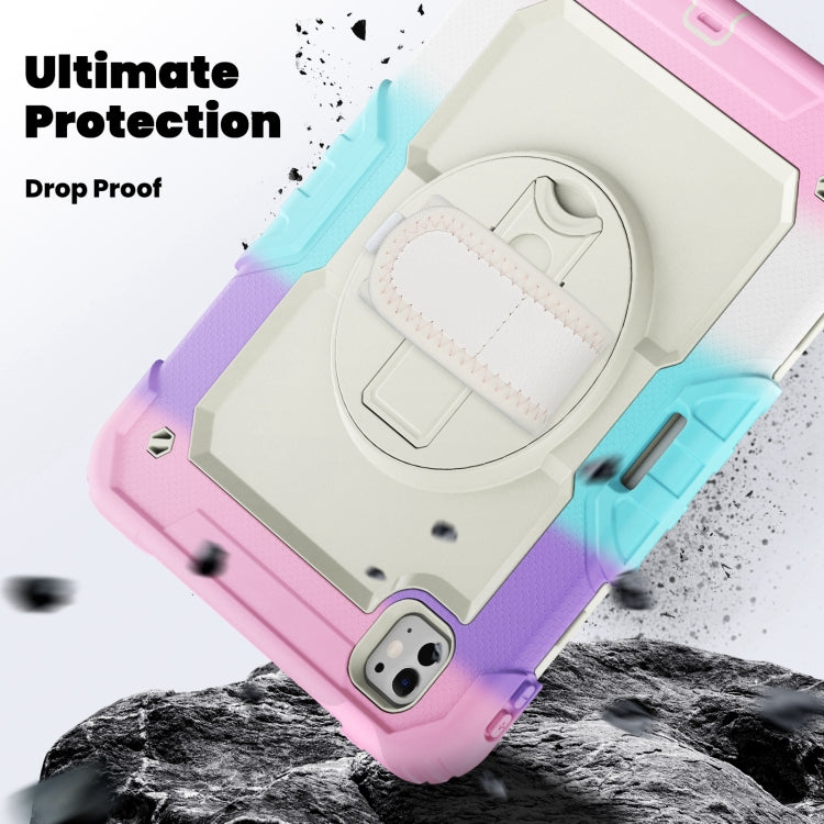 For iPad Pro 11 2024 Silicone Hybrid PC Tablet Case with Shoulder Strap(Camouflage Pink) - iPad Pro 11 2024 Cases by PMC TechLife | Online Shopping South Africa | PMC TechLife | Buy Now Pay Later Mobicred