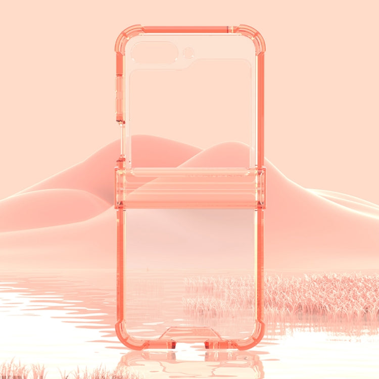 For Samsung Galaxy Z Flip6 GKK Airbag Hinge Full Coverage Phone Case with Tempered Film(Orange) - free shipping - PMC Jewellery - Order now!