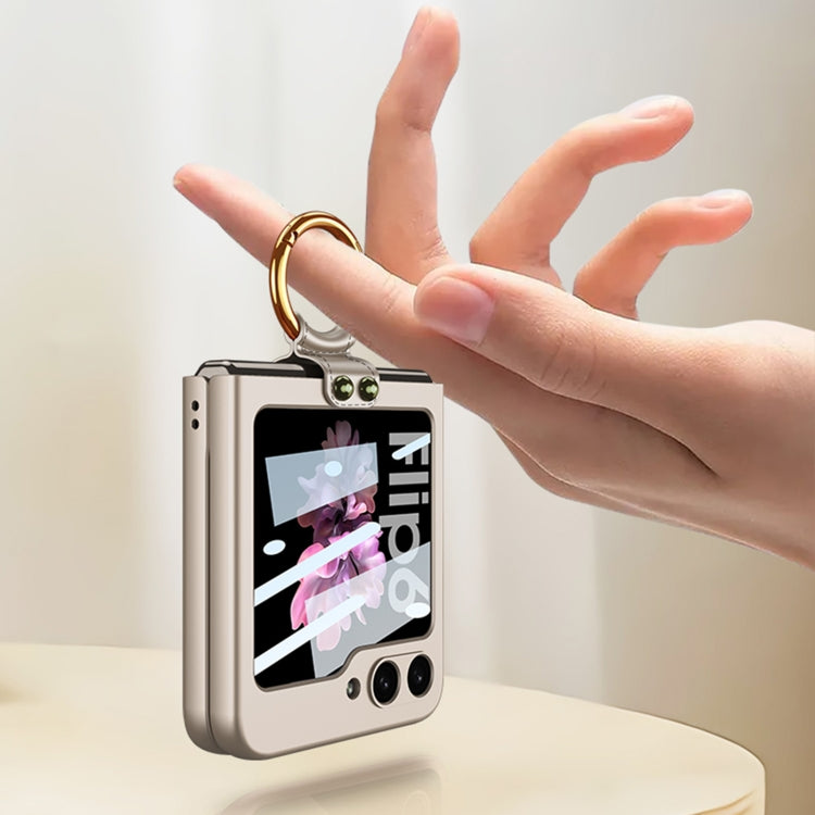 For Samsung Galaxy Z Flip6 / Flip7 FE GKK Integrated Ultra-thin PC Full Coverage Phone Case with Ring Holder(Dream Mirror Purple) - free shipping - PMC Jewellery - Order now!