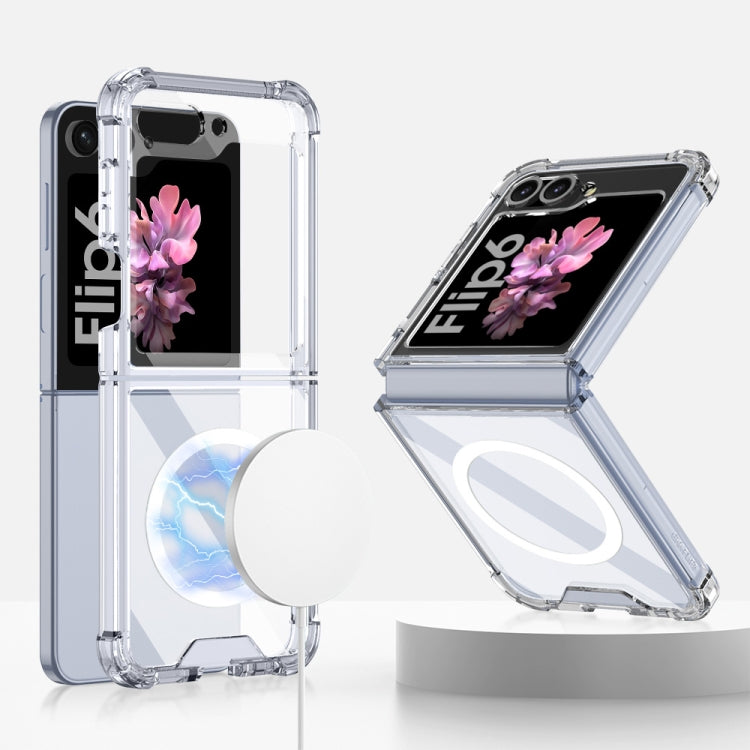 For Samsung Galaxy Z Flip6 GKK MagSafe Airbag Shockproof Phone Case(Transparent) - Galaxy Z Flip6 5G Cases by GKK | Online Shopping South Africa | PMC Jewellery | Buy Now Pay Later Mobicred