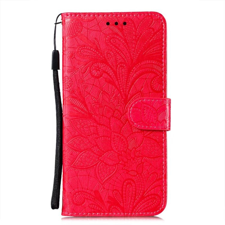 For Google Pixel 9 Lace Flower Embossing Flip Leather Phone Case(Red) - Google Cases by PMC Jewellery | Online Shopping South Africa | PMC Jewellery | Buy Now Pay Later Mobicred