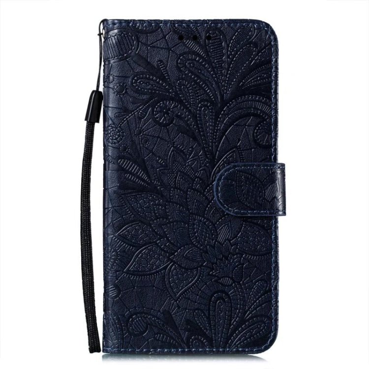 For Google Pixel 9 Pro Lace Flower Embossing Flip Leather Phone Case(Dark Blue) - Google Cases by PMC Jewellery | Online Shopping South Africa | PMC Jewellery | Buy Now Pay Later Mobicred