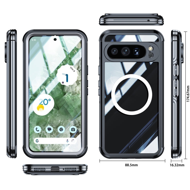 For Google Pixel 9 / 9 Pro RedPepper Transparent IP54 Life Waterproof Phone Case(Black) - free shipping - PMC TechLife - Order now!