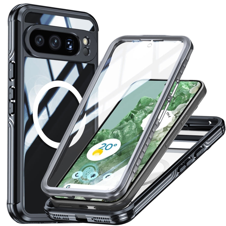 For Google Pixel 9 / 9 Pro RedPepper Transparent IP54 Life Waterproof Phone Case(Black) - free shipping - PMC TechLife - Order now!