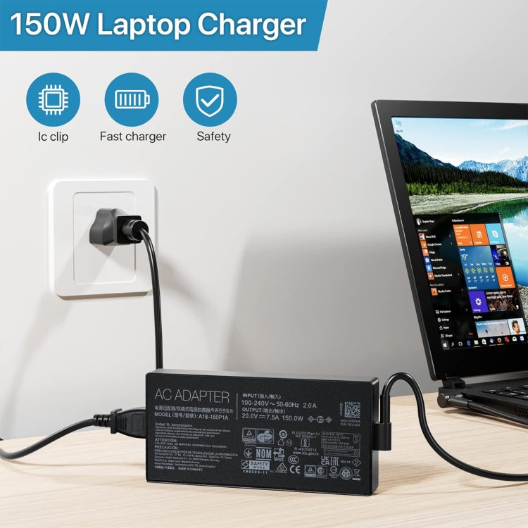 150W 20V 7.5A Laptop Notebook Power Adapter For Asus 6.0 x 3.7mm, Plug:US Plug - For Asus by PMC Jewellery | Online Shopping South Africa | PMC Jewellery | Buy Now Pay Later Mobicred