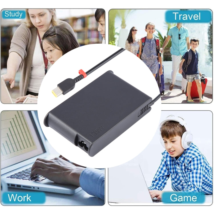 135W 20V 6.75A Laptop Notebook Power Adapter For Lenovo Big Square USB, Plug:AU Plug - For Lenovo by PMC Jewellery | Online Shopping South Africa | PMC Jewellery | Buy Now Pay Later Mobicred