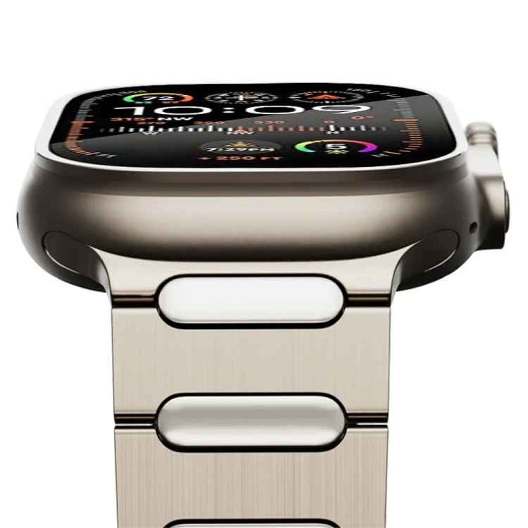 For Apple Watch SE 2023 44mm Oval Butterfly Buckle Titanium Alloy Watch Band(Silver) - free shipping - PMC TechLife - Order now!