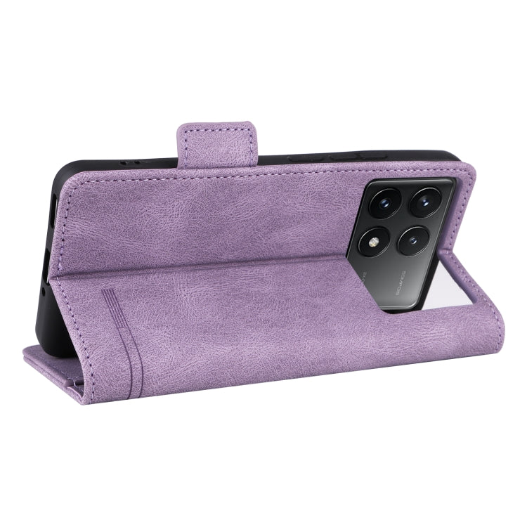 For Redmi K70 / K70 Pro Magnetic Clasp Leather Phone Case(Purple) - Xiaomi Cases by PMC Jewellery | Online Shopping South Africa | PMC Jewellery | Buy Now Pay Later Mobicred