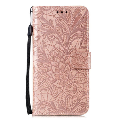 For Motorola Moto G Play 2024 Lace Flower Embossing Flip Leather Phone Case(Rose Gold) - Motorola Cases by PMC Jewellery | Online Shopping South Africa | PMC Jewellery | Buy Now Pay Later Mobicred